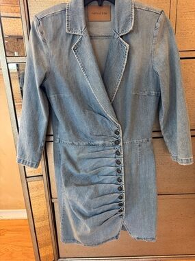 Retrofete Light Blue Denim Mini Dress